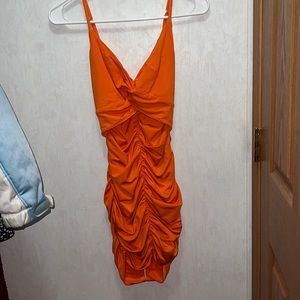 Orange homecoming dress